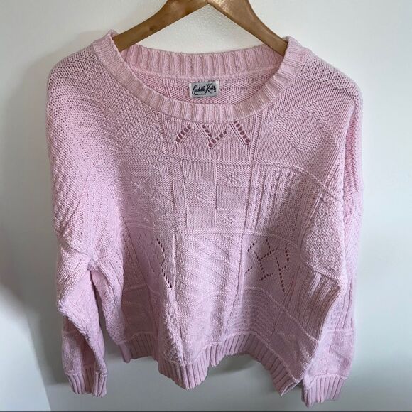 Vintage light pink knit sweater - Picture 6 of 9
